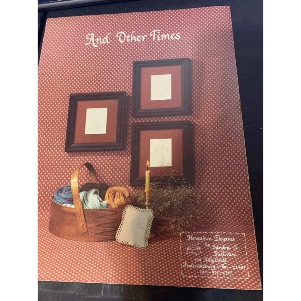 Vintage 1982 Candlewicking Crewel Designs Craft Book Homespun Elegance Sandra J